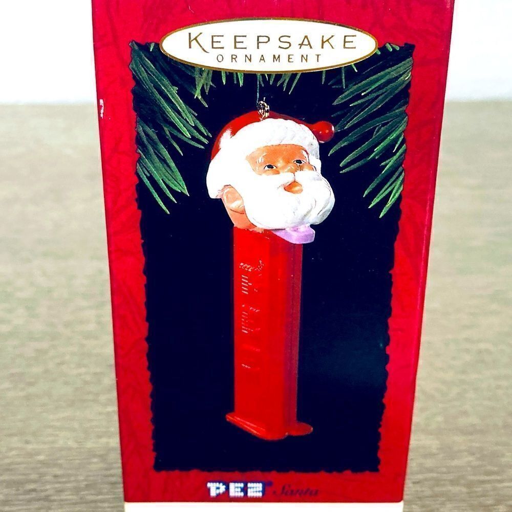 Hallmark Vintage PEZ Santa Candy Dispenser Christmas Ornament 1995